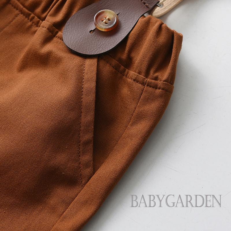 Set Áo Thun Polo Tay Ngắn &amp; Quần Short Yếm Cho Bé Trai 4-7 Tuổi