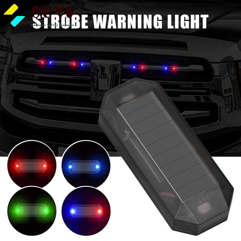 SUYO Đèn LED Cảnh Báo Gắn Đuôi Xe Hơi Dùng Năng Lượng Mặt Trời