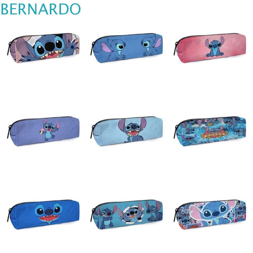 BERNARDO Túi Đựng Bút Chì / Thước Tẩy Hình Stitch Hoạt Hình Cho Trường Học / Văn Phòng