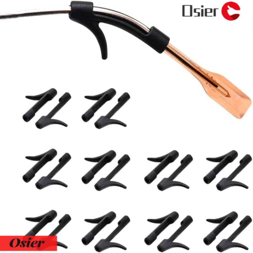 OSIER1 Set 10 Cặp Đệm Silicone Chống Trượt Màu Đen Có Thể Tái Sử Dụng Cho Mắt Kính