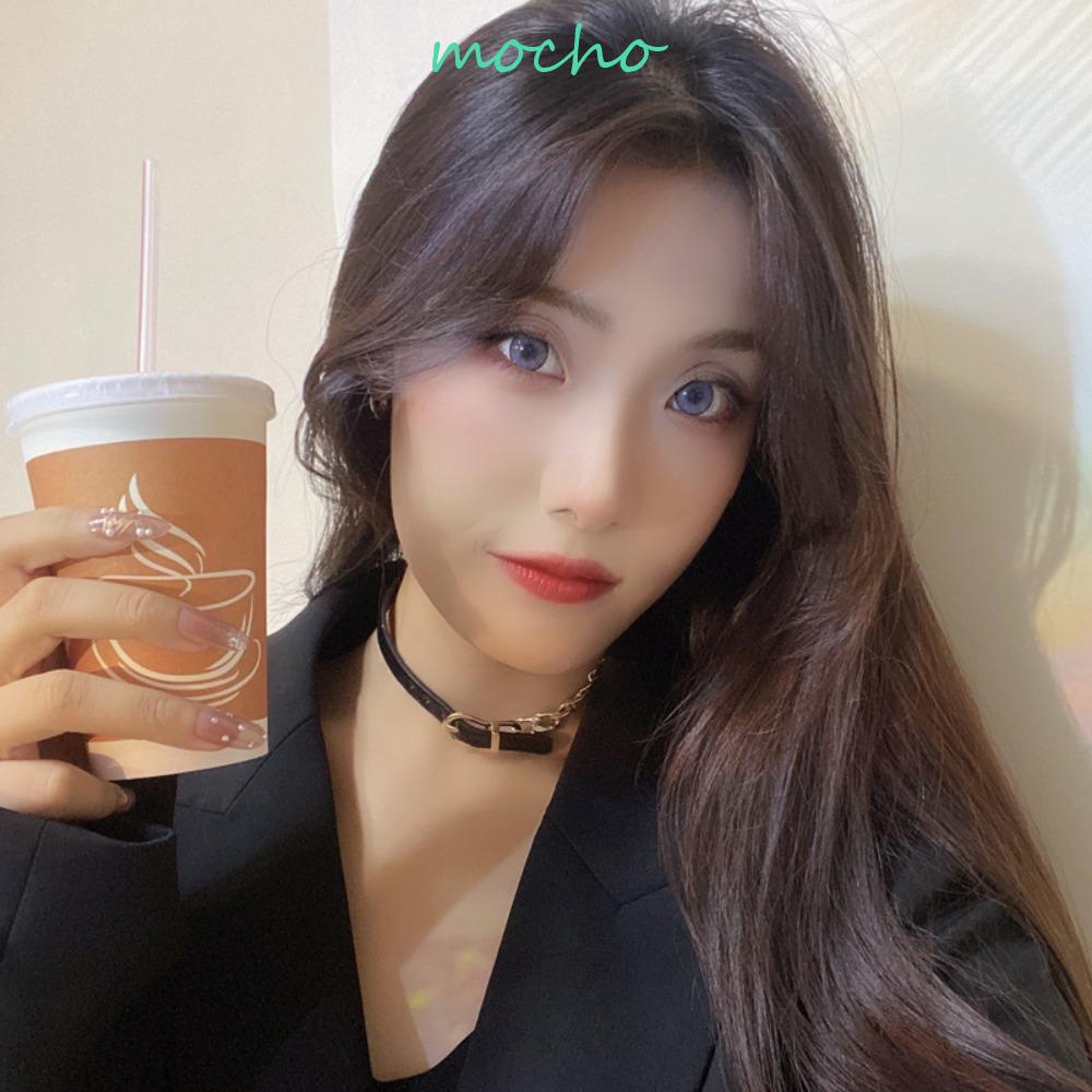 MOCHO Vòng Cổ Choker Bản To Màu Đen Phong Cách Rock Cổ Điển Cho Nữ