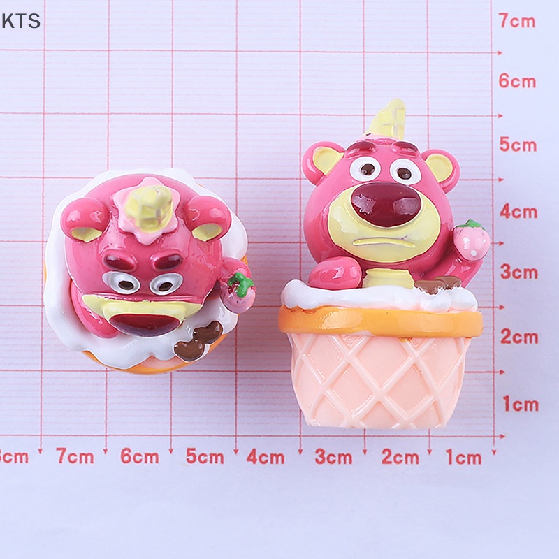 1 Đồ trang trí Gấu Và Dâu Tây Mini Dễ Thương Dùng Để Trang Trí