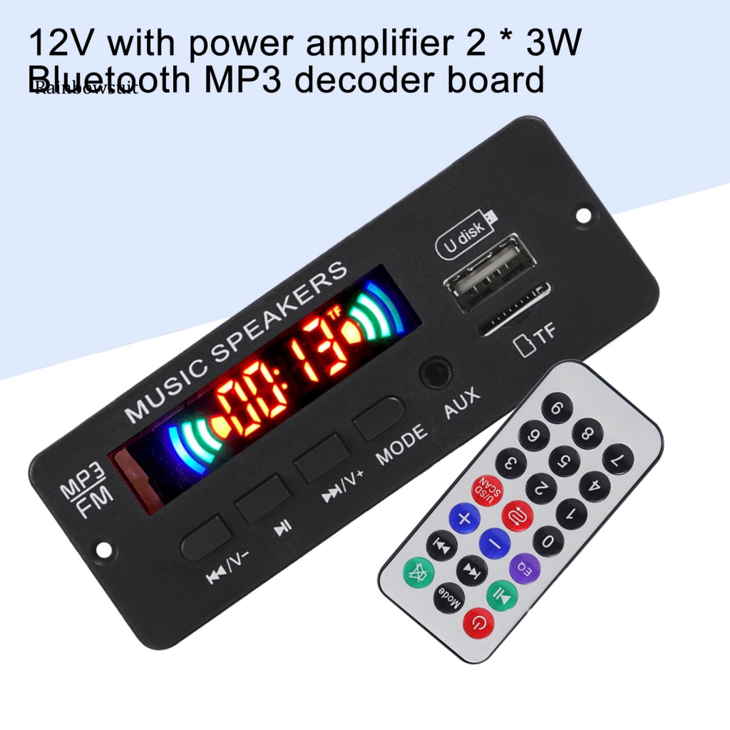 Máy Nghe Nhạc MP3 Bluetooth 5.0 Đa Năng Có Chức Năng Khuếch Đại Cho Xe Hơi