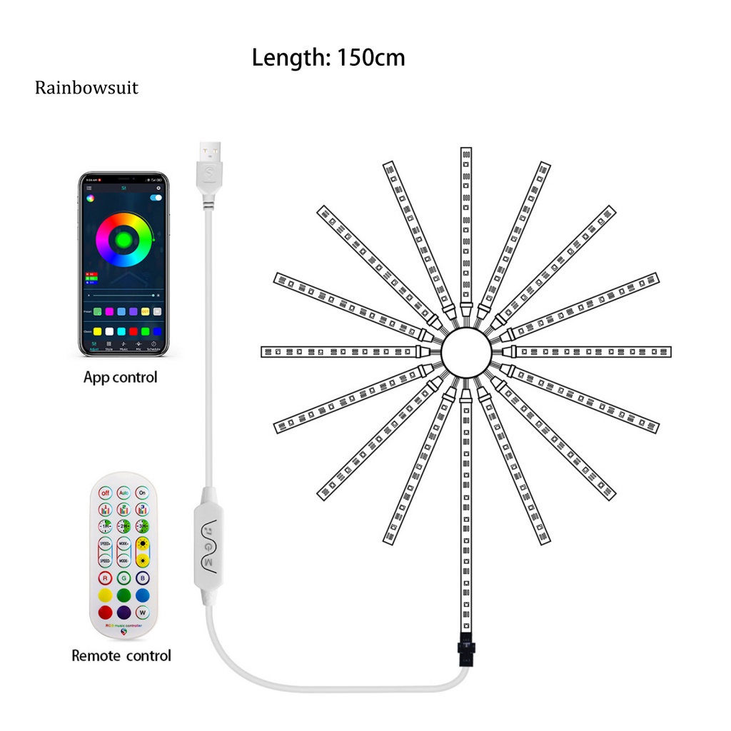 Dây Đèn LED RGB Thay Đổi Màu Sắc Có Thể Điều Chỉnh Theo Ứng Dụng / Điều Khiển Từ Xa Trang Trí Phòng Khách