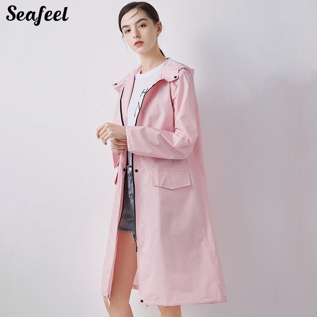 Áo Mưa Unisex Polyester 210D Màu Trơn Chống Nước Cho Hoạt Động Ngoài Trời
