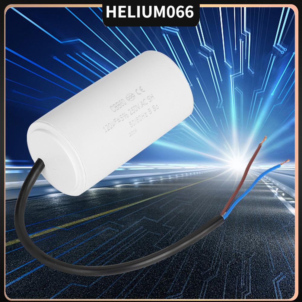 Helium066 CBB60 Chạy Tụ Điện Có Dây Dẫn 250V AC 120uF 50/60Hz Cho Động Cơ Máy Nén Khí