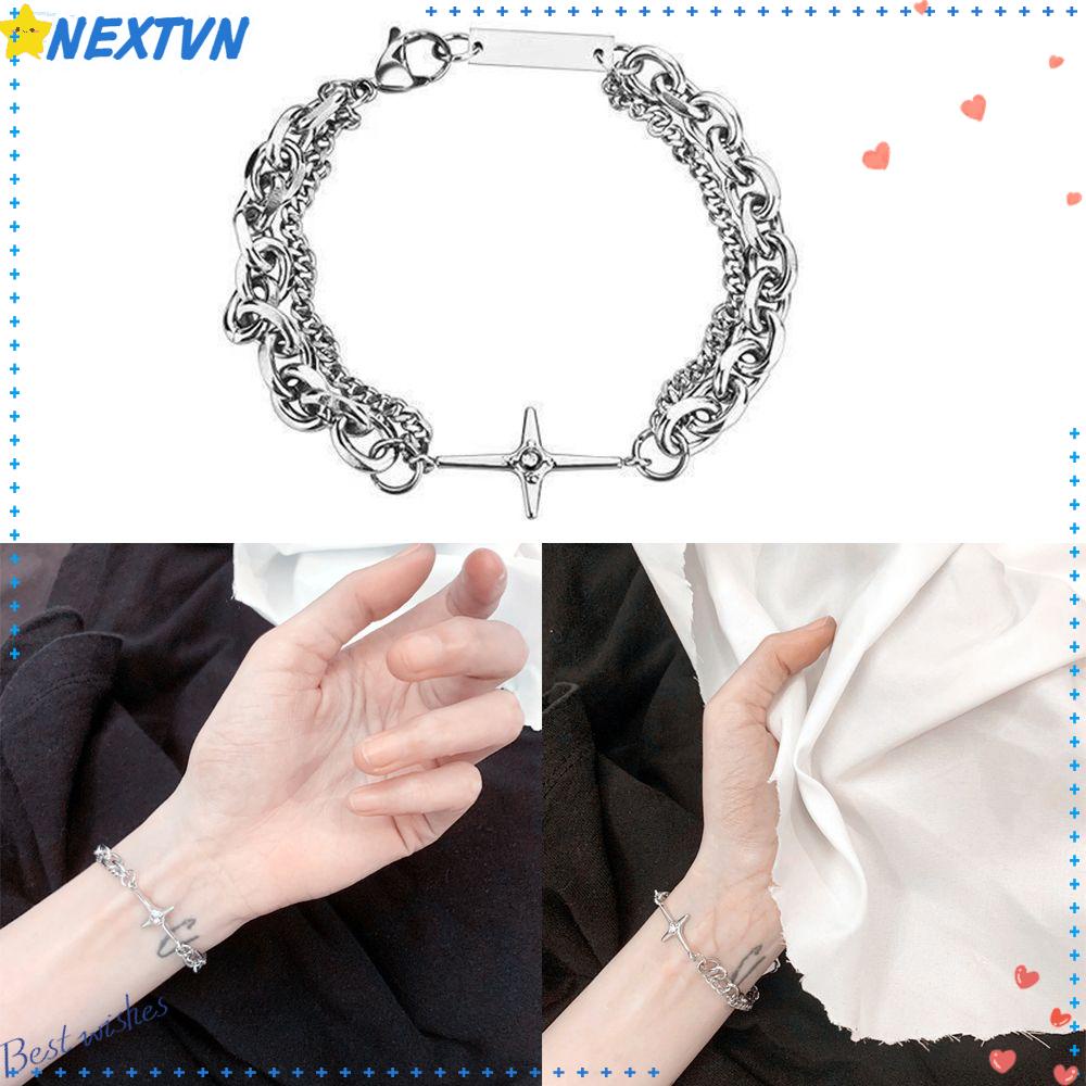 NEXTVN Vòng Tay Chuỗi Hạt Trong Suốt Phong Cách Hip Hop