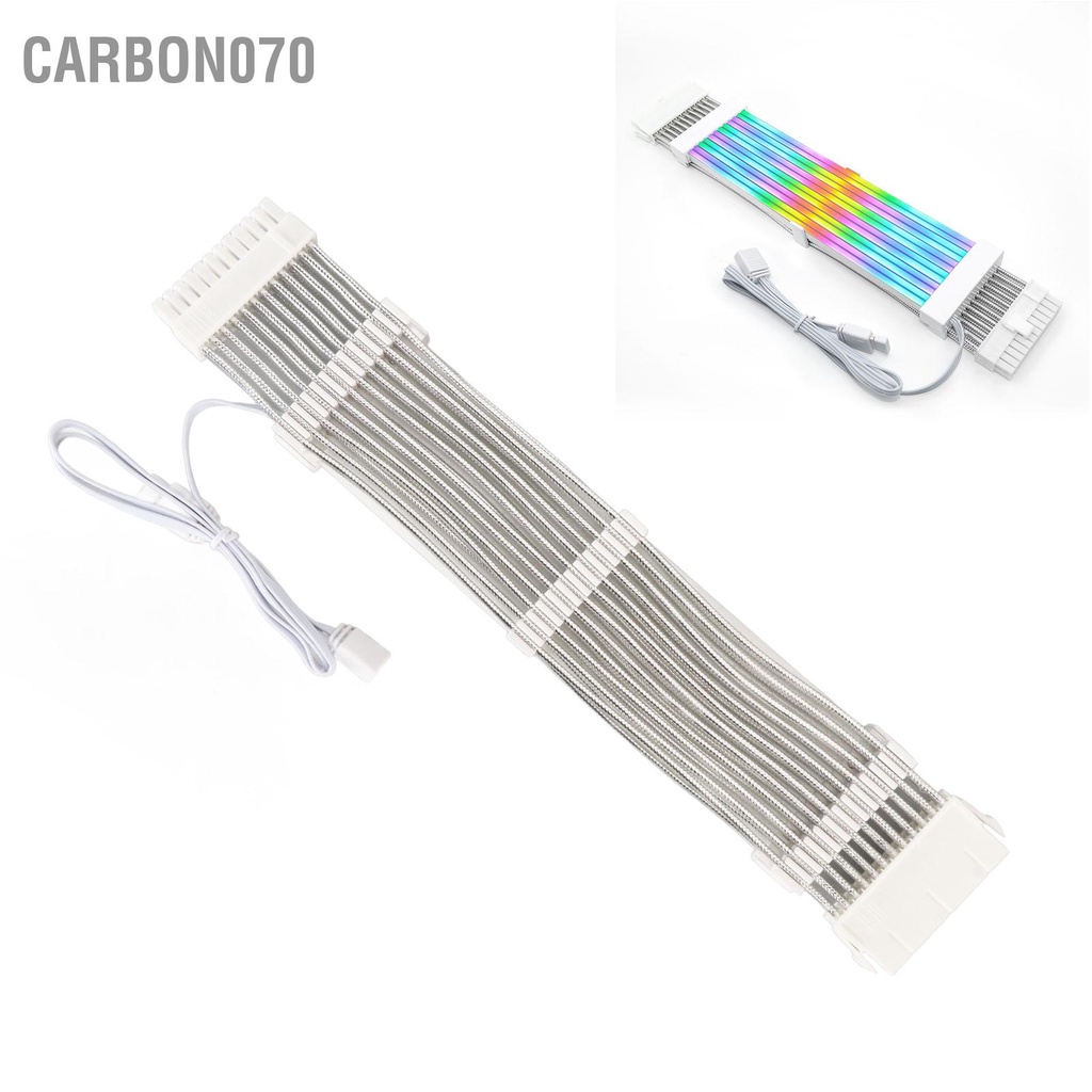Carbon070 Cáp nối dài ARGB 5V 18AWG Hỗ trợ dòng điện cao linh hoạt PSU được đồng bộ hóa với nhiều chế độ màu