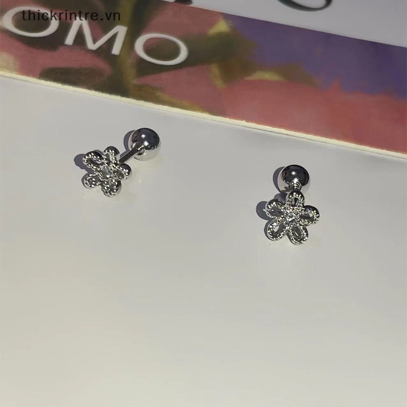 1 Đôi Bông Tai Hình Hoa Xoắn Ốc Đơn Giản Dành Cho Nữ