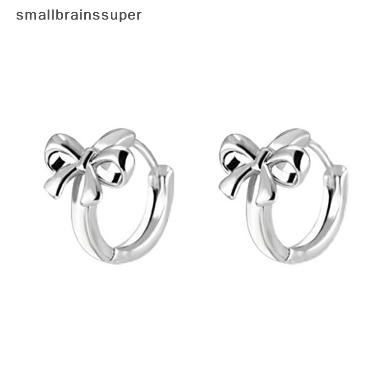 1 Đôi Bông Tai Hình Nơ Bằng Kim Loại Phong Cách Harajuku Vintage Y2k