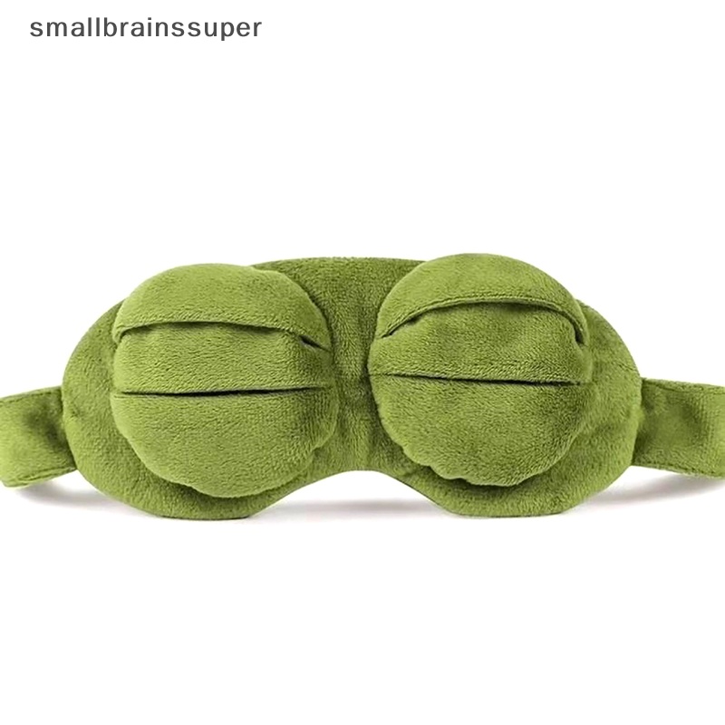 Smallbrainssuper Mặt Nạ Che Mắt Ngủ Bảo Vệ Mắt Hình Chú Ếch Vui Nhộn Dễ Thương Unisex SBS