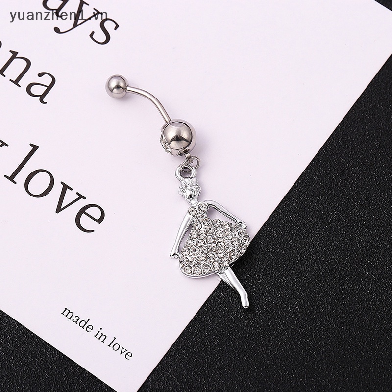 Khuyên Rốn Bán Nguyệt Đính Đá Quyến Rũ Cho Nữ