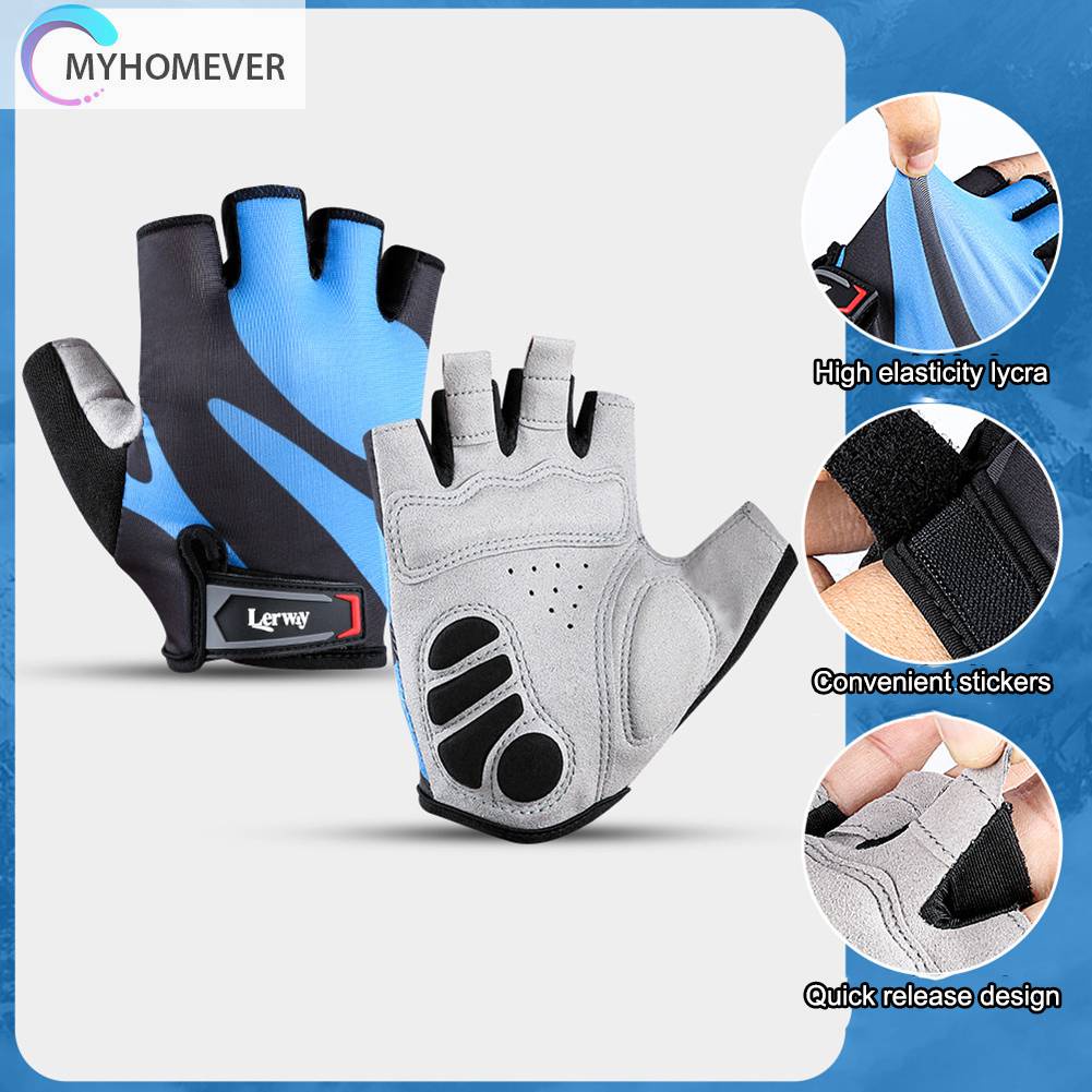 Găng Tay Thể Thao Hở Ngón Mềm Mại Thoáng Khí Lycra