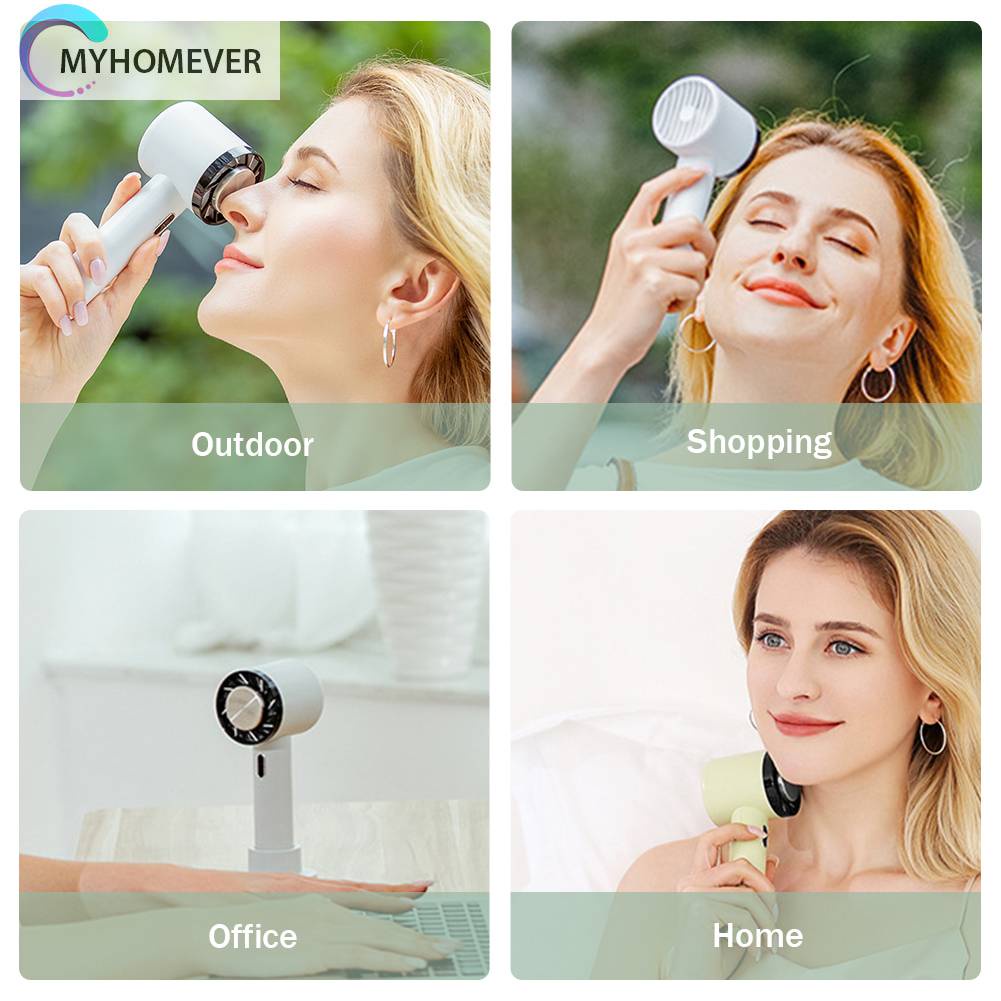 Quạt Mini Cầm Tay Kèm Đế Sạc USB Tiện Dụng Mang Theo Du Lịch Cắm Trại