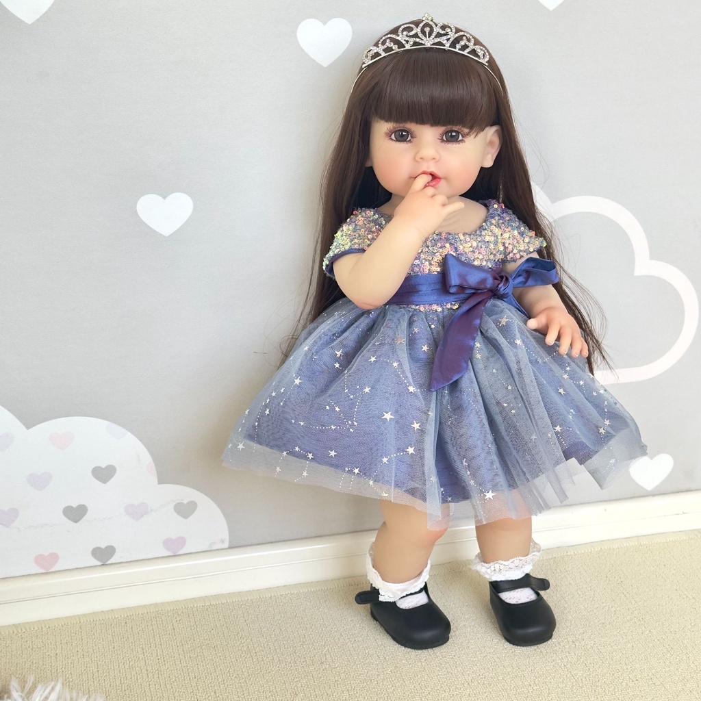 Búp Bê Em Bé Sơ Sinh Bằng Silicone 55cm Có Thể Tắm Trong Nước