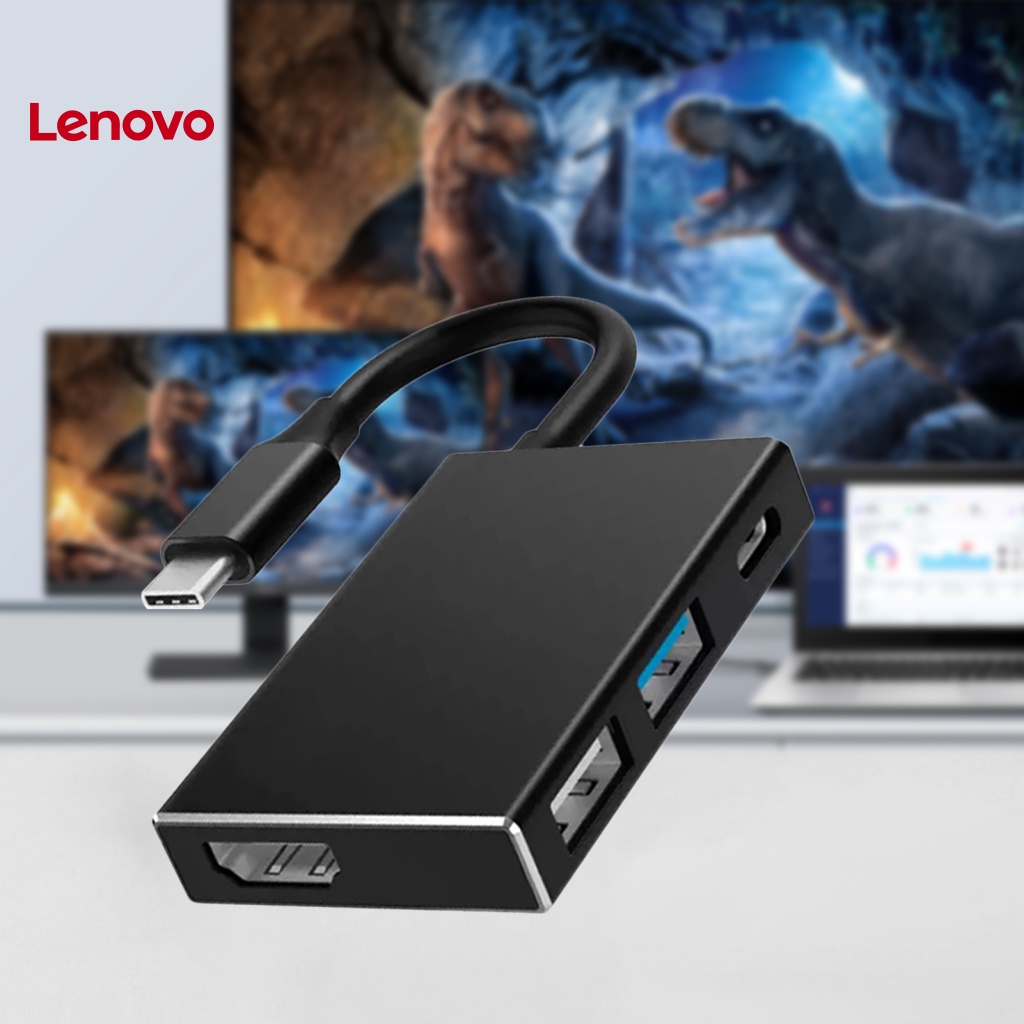 Bộ Chia Cổng Type-C Sang HDMI 4 Trong 1 Cho Máy Tính