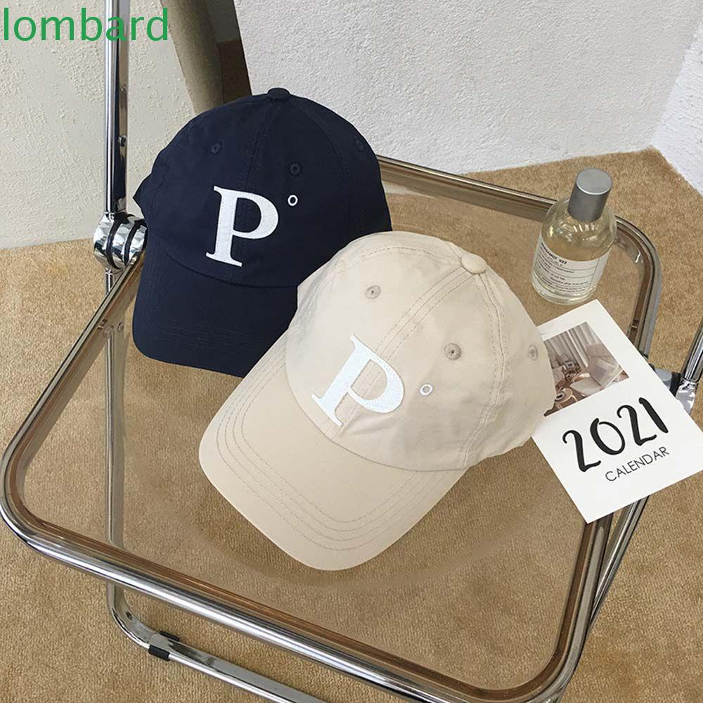 LOMBARD Mũ Lưỡi Trai Màu Sắc Ngọt Ngào In Chữ Phong Cách Thể Thao Thời Trang Cho Nam Và Nữ