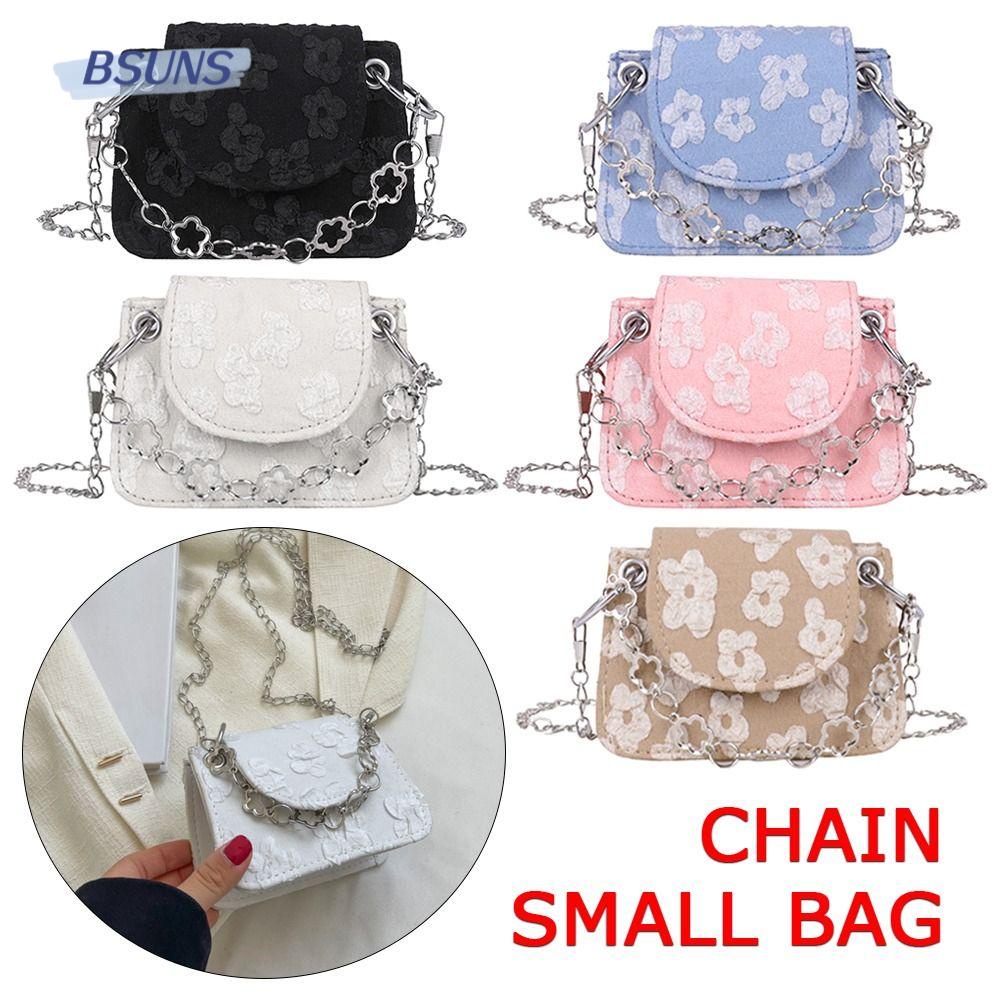 BSUNS Túi Đeo Chéo Mini Phối Dây Xích Thời Trang Cá Tính Trẻ Trung