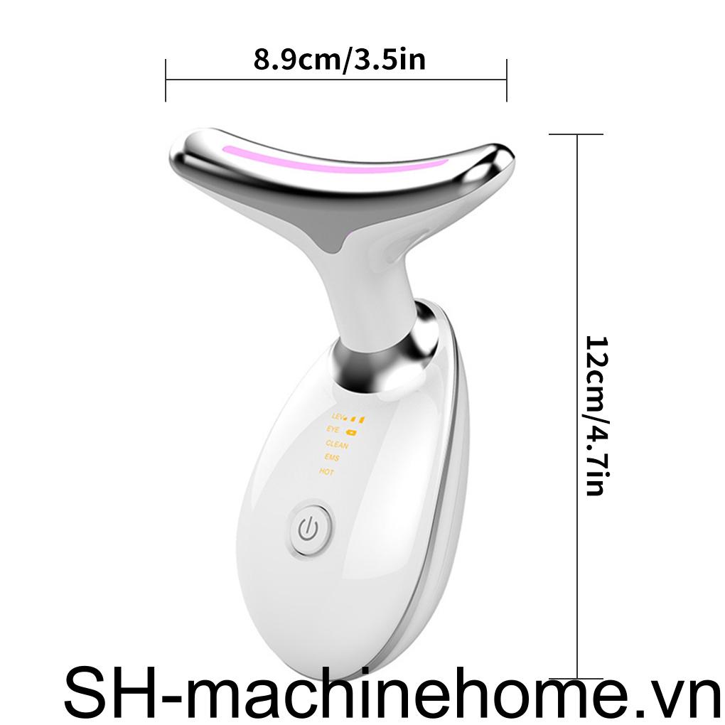 Máy Massage Cổ Bằng Rung Làm Ấm Da Với 3 Màu Đèn Màu Đen