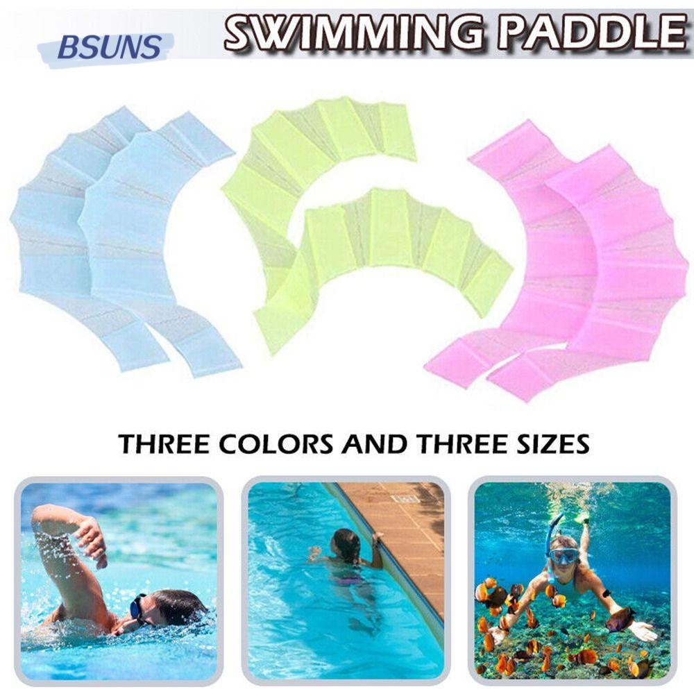 BSUNS 1 Cặp Găng Tay Bơi Lội Bằng Silicone Chống Trượt Tiện Dụng