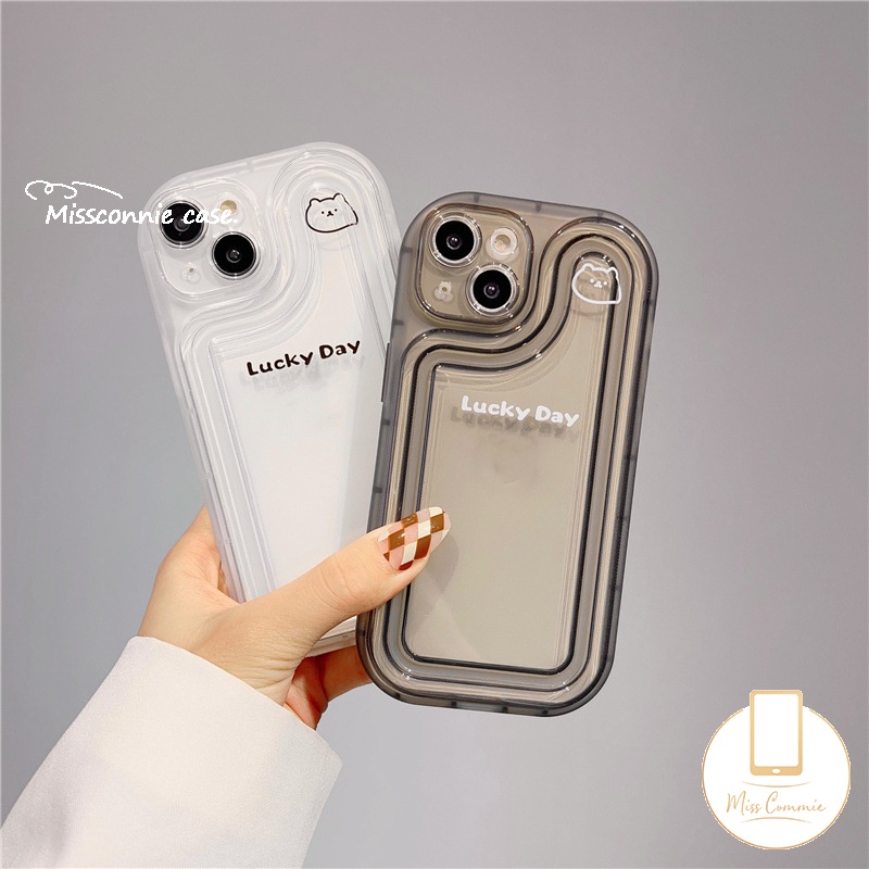 Ốp Điện Thoại Tpu Mềm Trong Suốt Họa Tiết Gấu Cho IPhone 7 8 Plus XR 7plus 11 12 14 13 Pro MAX X XS MAX SE 2020
