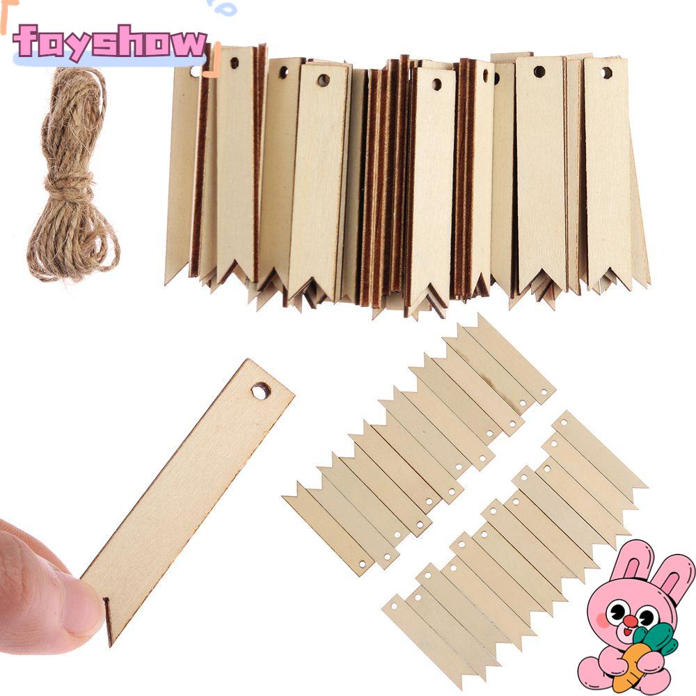 FAY Bộ 50 Thẻ Gỗ Trang Trí Quà Tặng