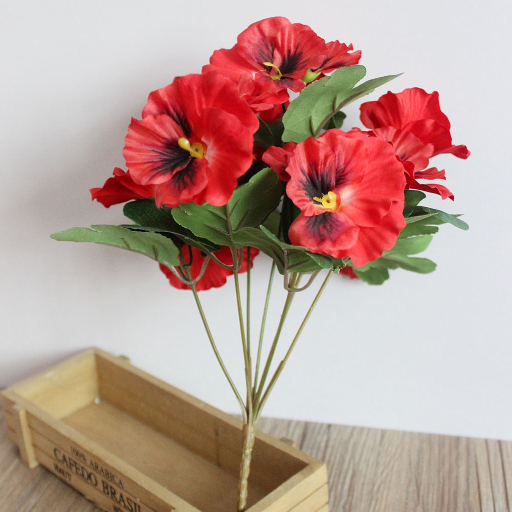 1 Nhánh Hoa Pansy Nhân Tạo Trang Trí Sân Khấu / Tiệc Cưới DIY