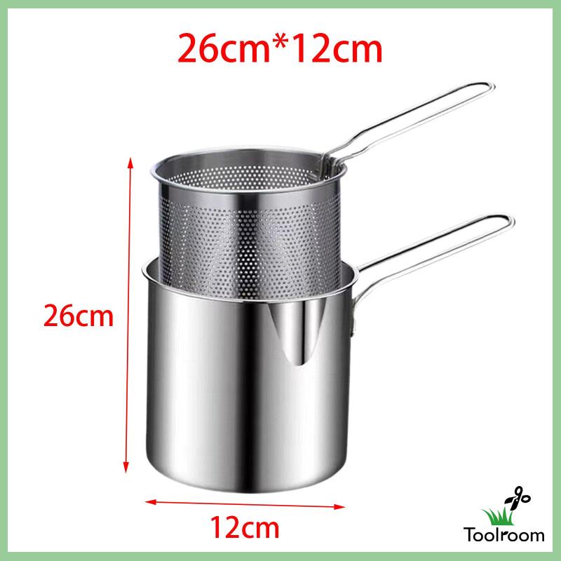 Chảo Chiên Bằng Thép Không Gỉ Có Giỏ Tháo Rời Được Tiện Lợi Dành Cho Gà Rán