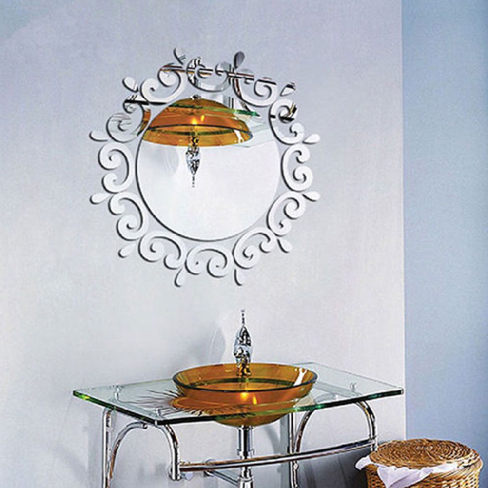 Miếng Dán Tường Hiệu Ứng Gương 3D DIY Trang Trí Nhà Cửa