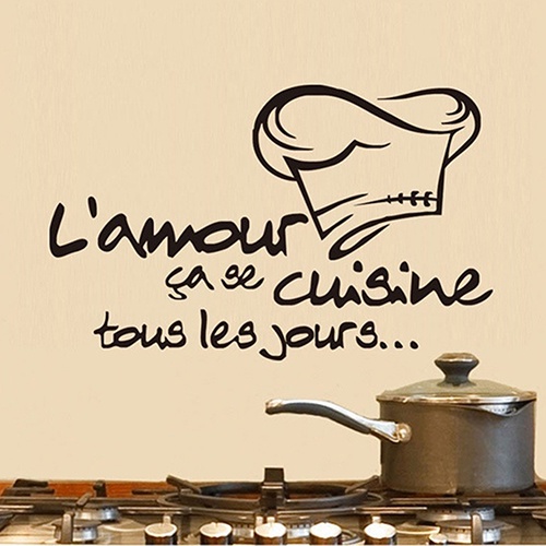 Miếng Dán Tường Trang Trí Nhà Bếp In Chữ Tiếng Anh Độc Đáo