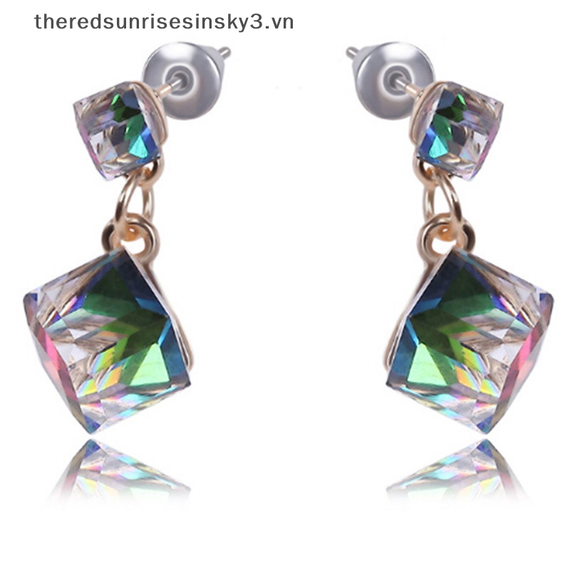 Bông Tai Đính Đá Zircon Thời Trang Cho Cô Dâu