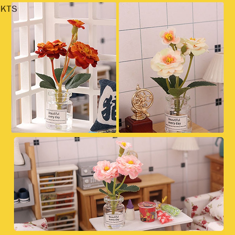 Chậu Kính Trồng Hoa Mini Tỉ Lệ 1: 12 Trang Trí Nhà Búp Bê