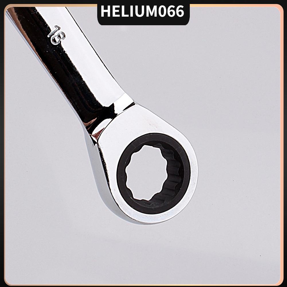 Helium066 12 chiếc Cờ lê cố định bánh cóc Bộ dụng cụ cầm tay 8-19mm