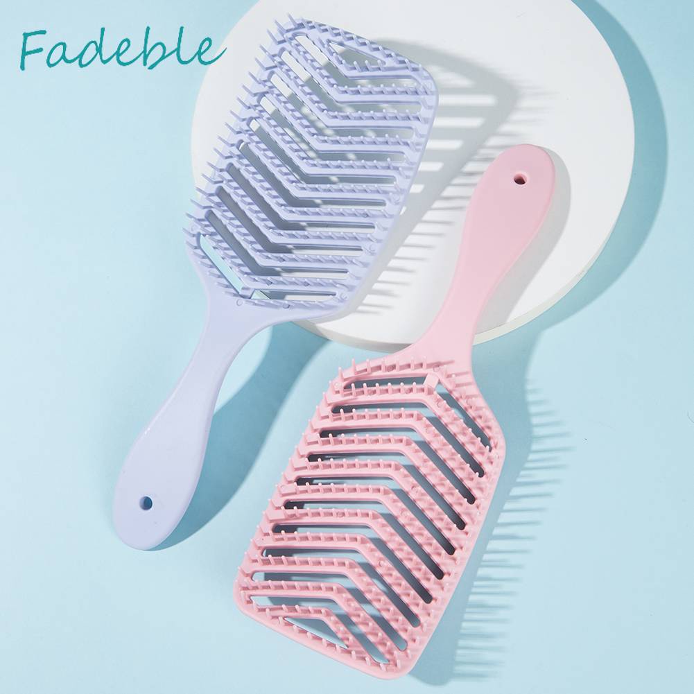 Lược Chải Tóc Hình Chữ V Chống Mòn Thiết Kế Rỗng Chuyên Dụng Cho Salon