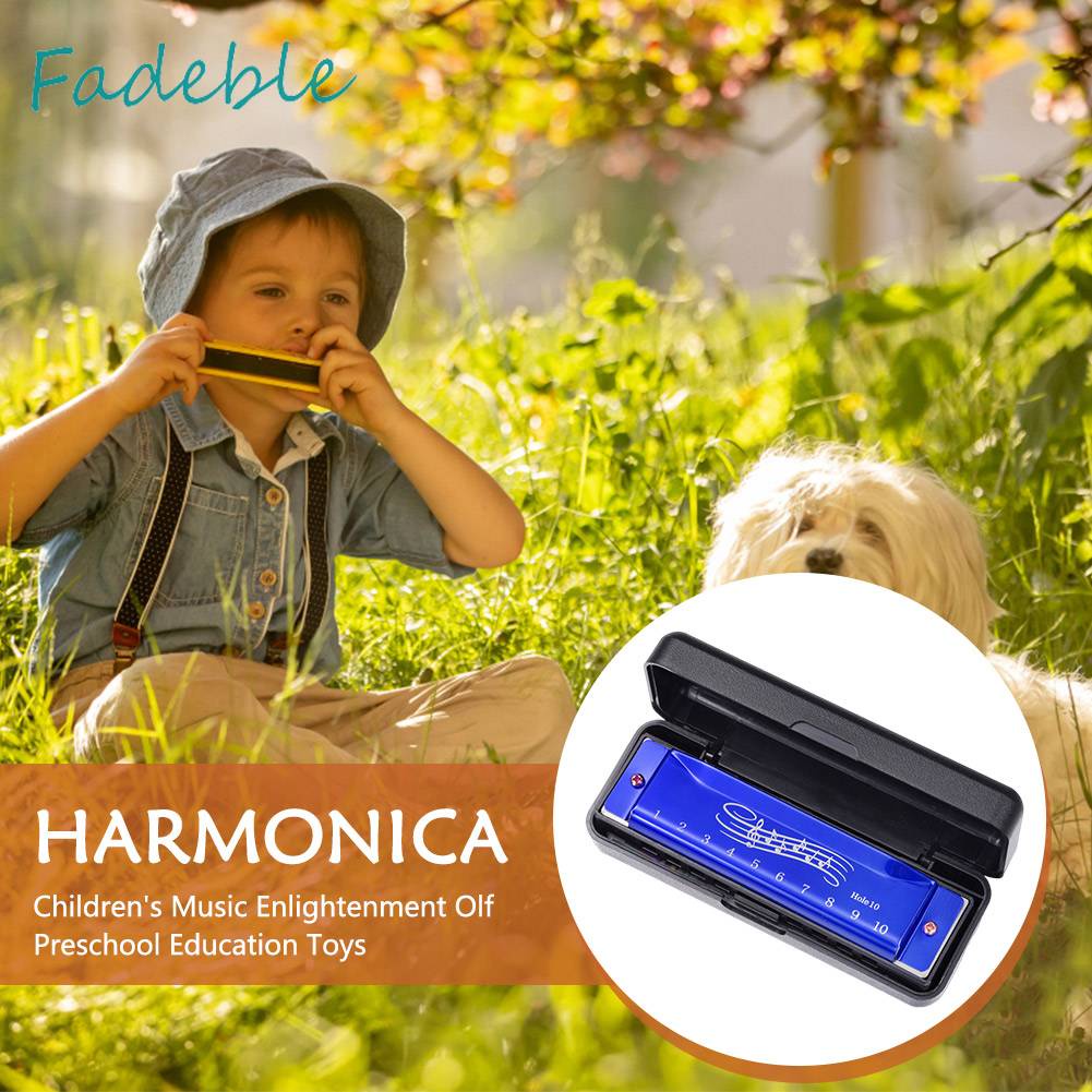 Kèn Harmonica Mini 10 / 20 Lỗ Hỗ Trợ Giáo Dục Sớm Cho Bé
