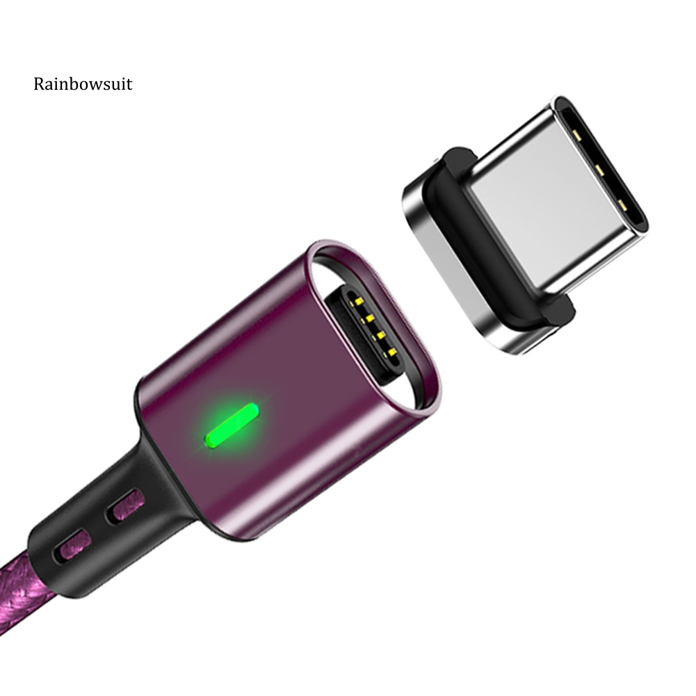 Dây Cáp Sạc Nhanh 3A Từ Tính Micro USB Type C Cho Điện Thoại iPhone Android