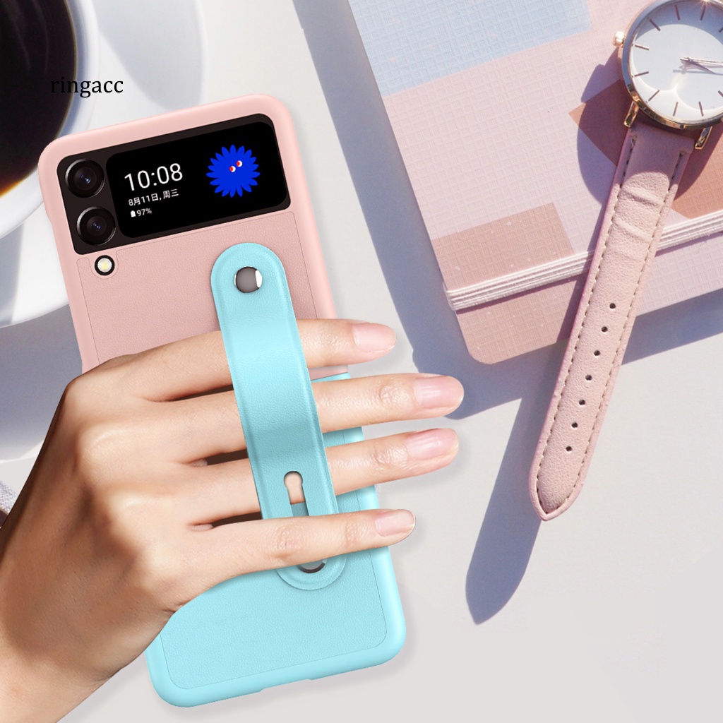 Ốp Điện Thoại Bảo Vệ Chống Rơi Chống Mài Mòn Có Quai Cầm Tay Kiêm Giá Đỡ Gấp Gọn Cho Samsung Galaxy Z Flip4