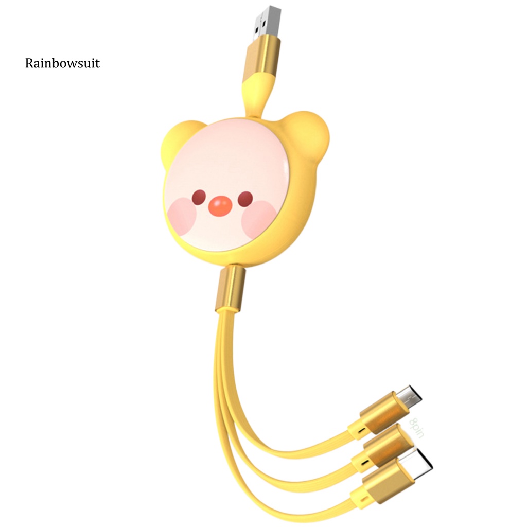 Cáp Dữ Liệu 3 Trong 1 Đầu Ra Ổn Định Di Động Tiện Dụng Cho Điện Thoại