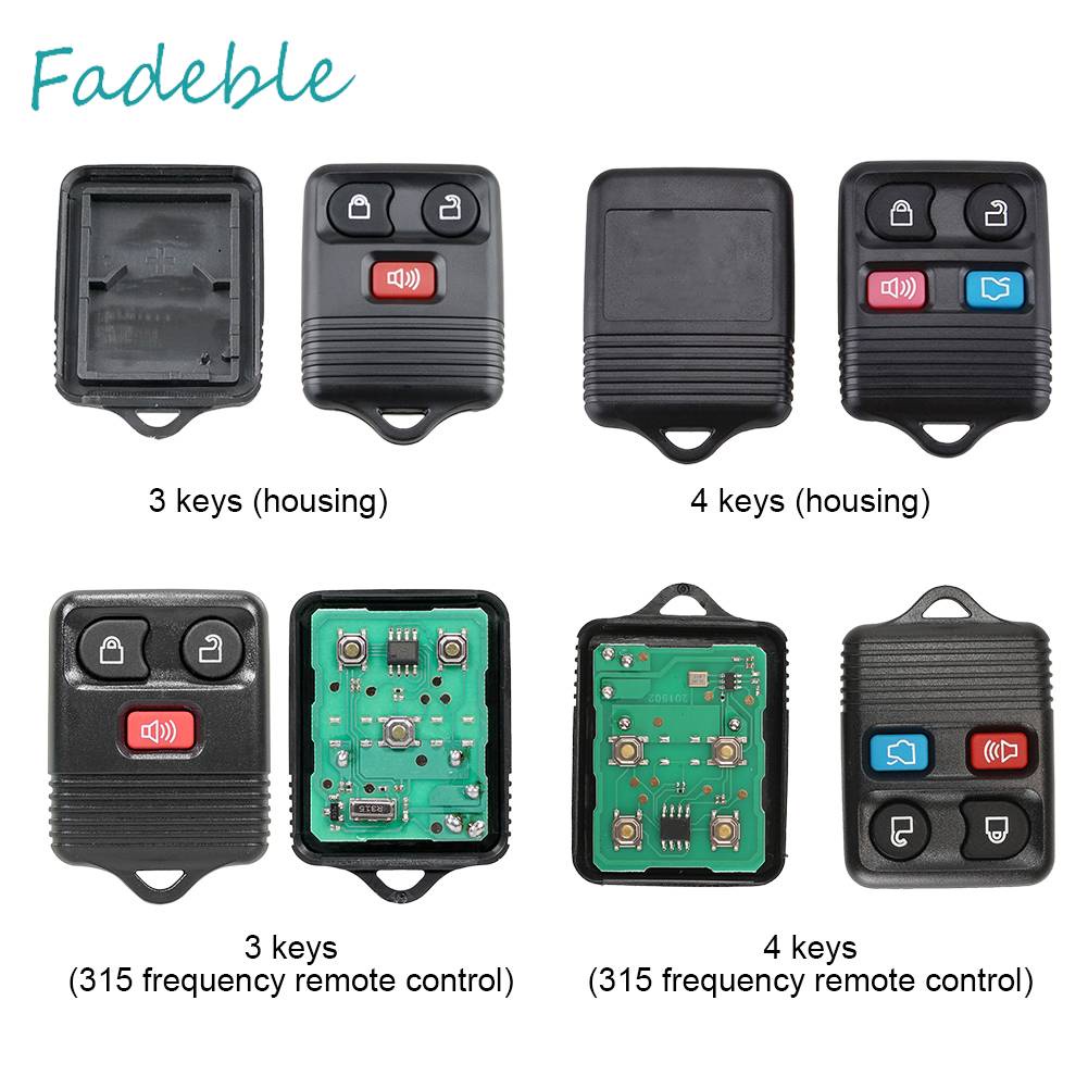 Bộ ĐiềU KhiểN Clicker 3 / 4 NúT BấM 315MHz Cho Ford F-150 Ford Mazda B2300