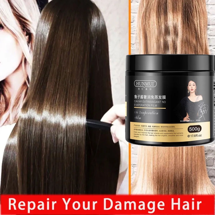 Kem Ủ Tóc Hunmui Dưỡng Mềm Mượt, Phục Hồi Hư Tổn, Giãm Gãy Rụng 500g