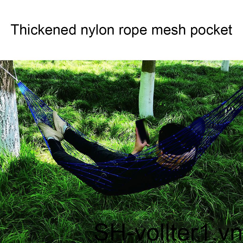 Võng Lưới Dày Dặn Bằng nylon Dùng Khi Đi Cắm Trại