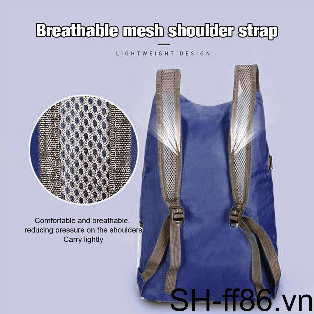 Ba Lô Du Lịch / Tập Gym Bằng Polyester Chống Thấm Nước Dung Tích 20L Có Thể Gấp Gọn Tiện Lợi