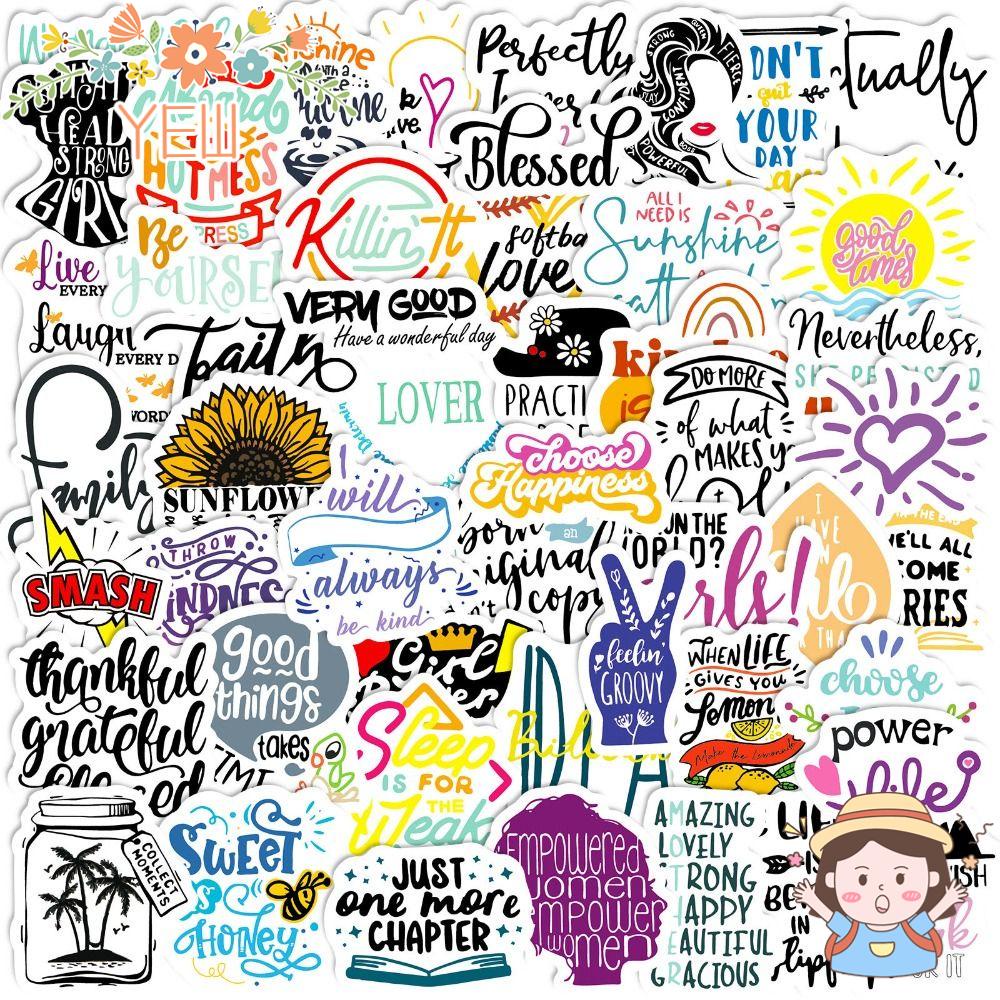 YEW Sticker Câu Trích Dẫn Tự Dính Chống Thấm Nước Dành Cho Xe Hơi