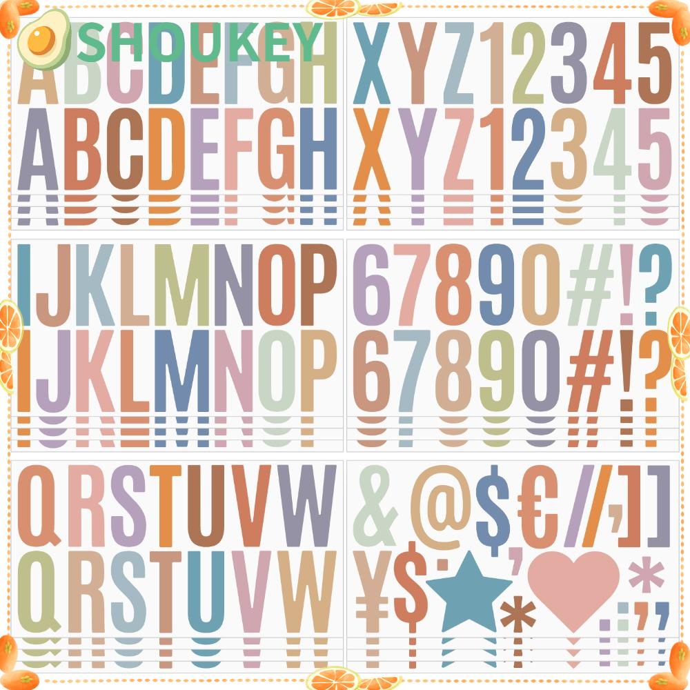 SHOUKEY Set 24 Tấm Sticker 2.5 Inch Tự Dính Họa Tiết Chữ Cái Trang Trí Hộp Thư