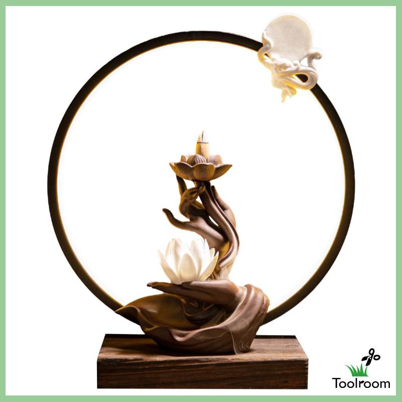 Giá Đỡ Đèn LED Hình Thác Nước Bằng Gốm Sứ Dùng Trang Trí