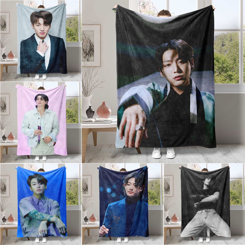 Chăn flannel In Hình bts Jungkook Một Mặt Làm Quà Tặng Tốt Nhất Cho Mọi Người