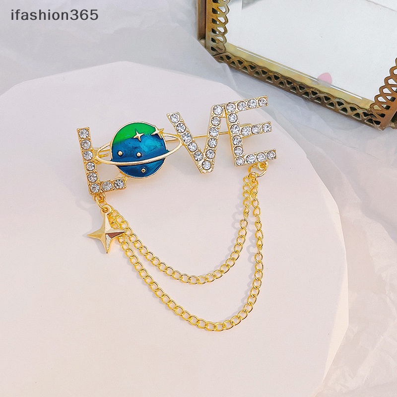1 Huy Hiệu Cài Áo Hình Chữ ifashion365 Đính Đá Thời Trang Dành Cho Nữ