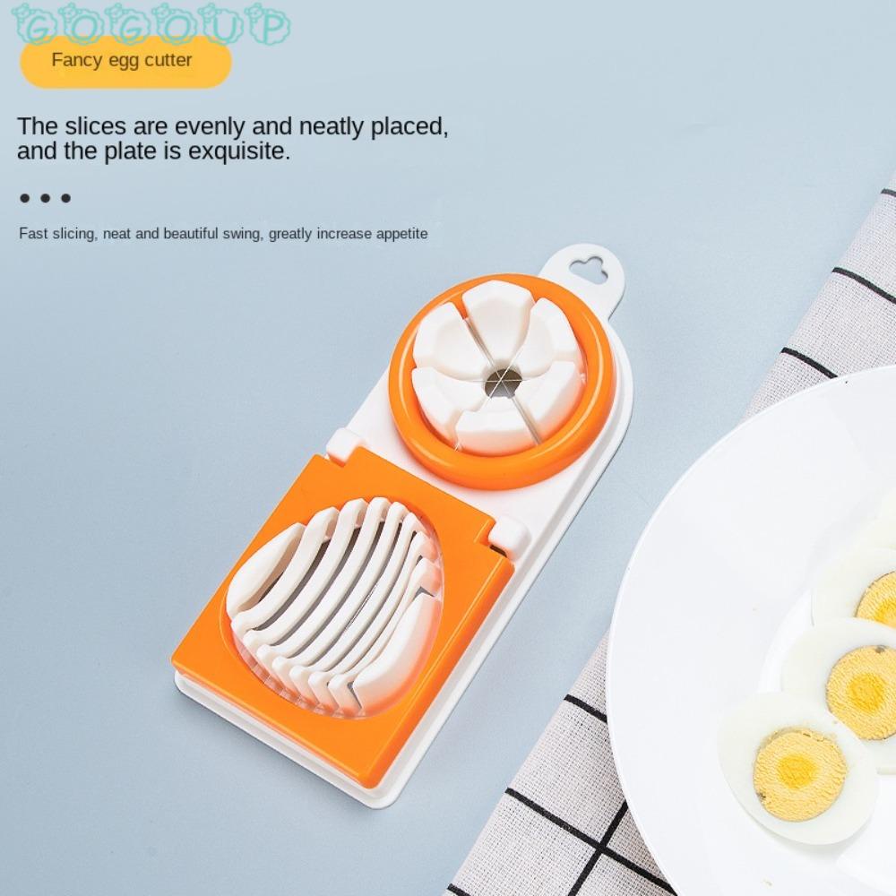 GOGOUP Dụng Cụ Cắt Trứng 2 Trong 1 Bằng Thép Không Gỉ 304 Cao Cấp Tiện Lợi Dễ Sử Dụng