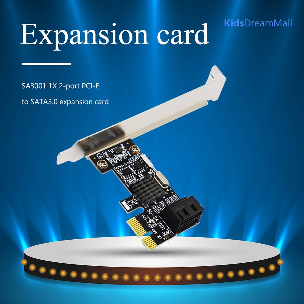 Card Chuyển Đổi SA3001 2 Cổng SATA III SATA 3.0 Sang PCIe 1X Kèm Giá Đỡ