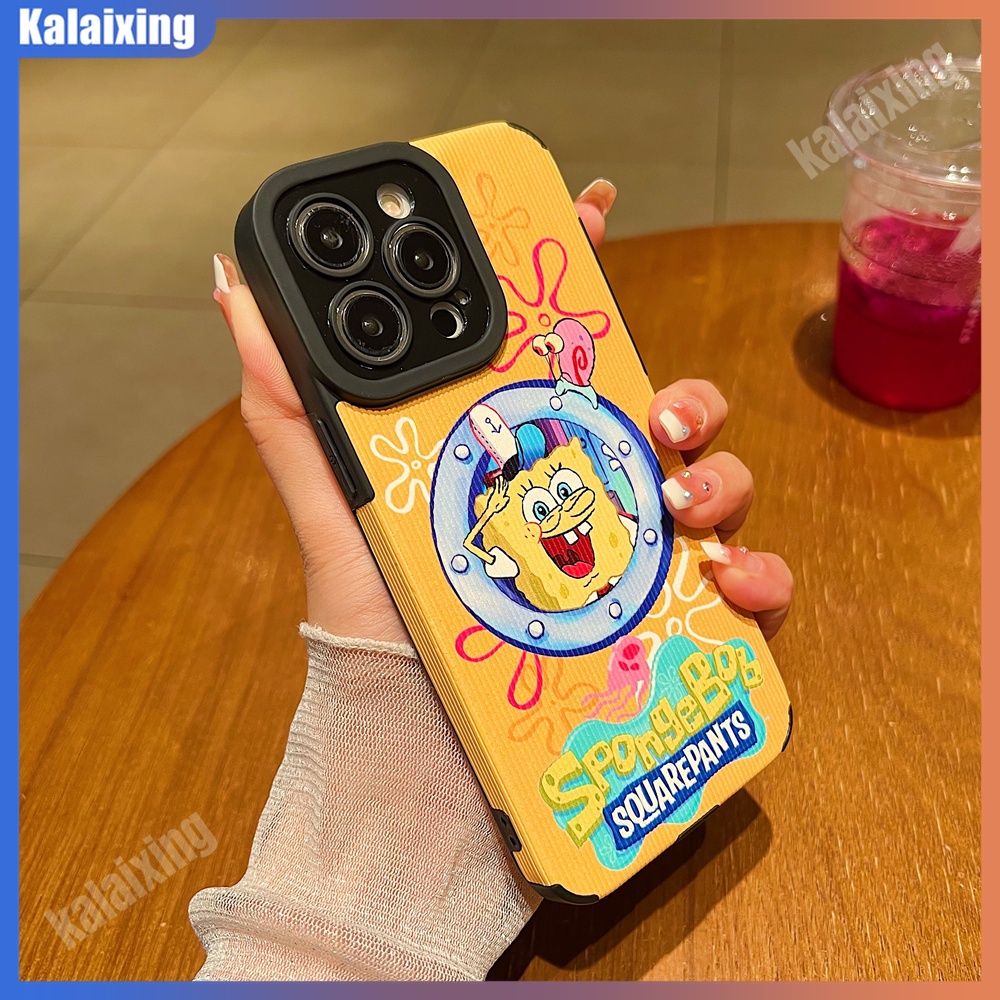 Ốp Điện Thoại Da Mềm In Hình SpongeBob Cho iPhone 14 Plus 13 Pro Max 12 Pro Max 11 Xs Max XR 7 8 Plus